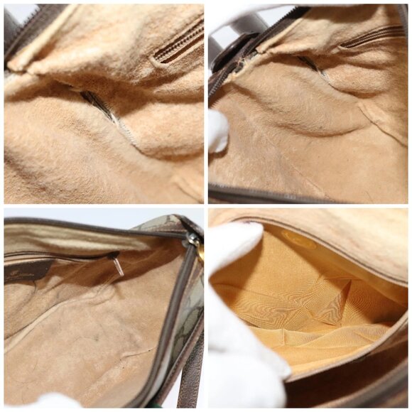 GUCCI GG Supreme Web Sherry Line Shoulder Bag PVC Beige 39 02 032 Auth ki5847 - Picture 15 of 16